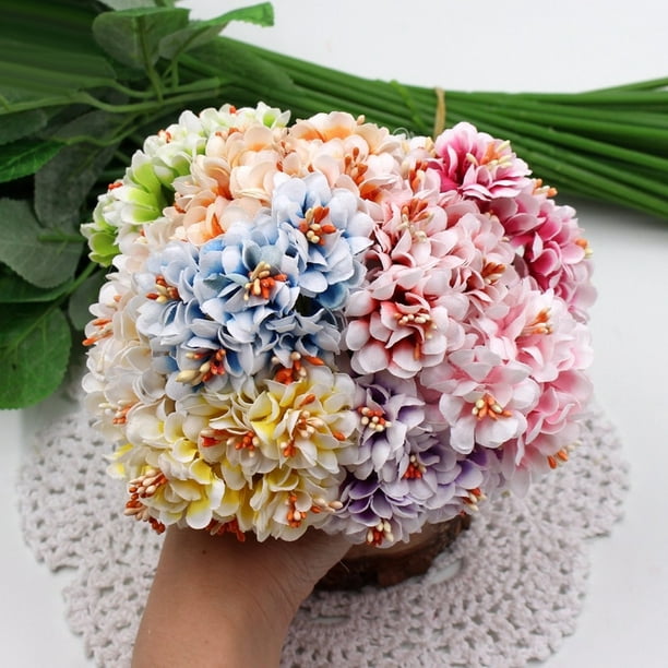 Details about   12 x Artificial Stamen Bud Silk Flowers Bouquet Wedding Decor Craft Gift Box BA